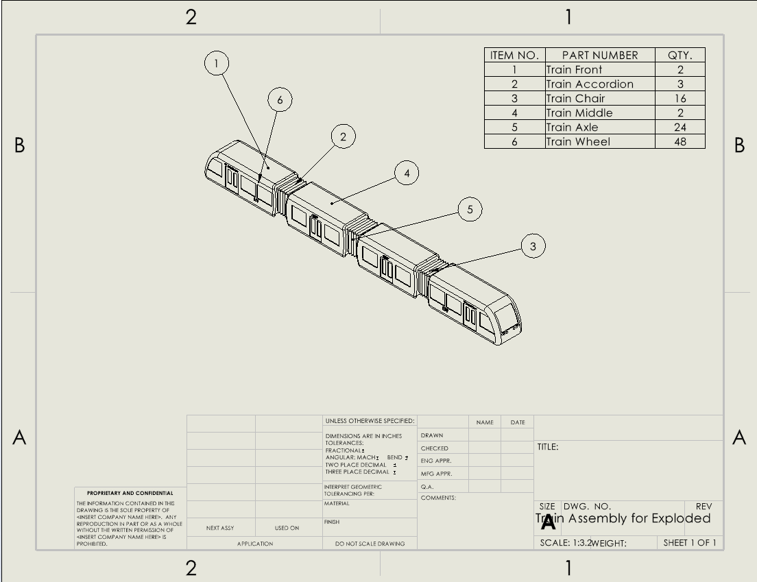 ION Light Rail Train BOM